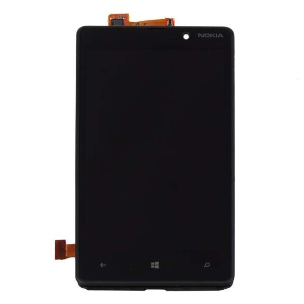 Nokia Lumia 820 Front Touch Screen & LCD Display Assembly with Frame